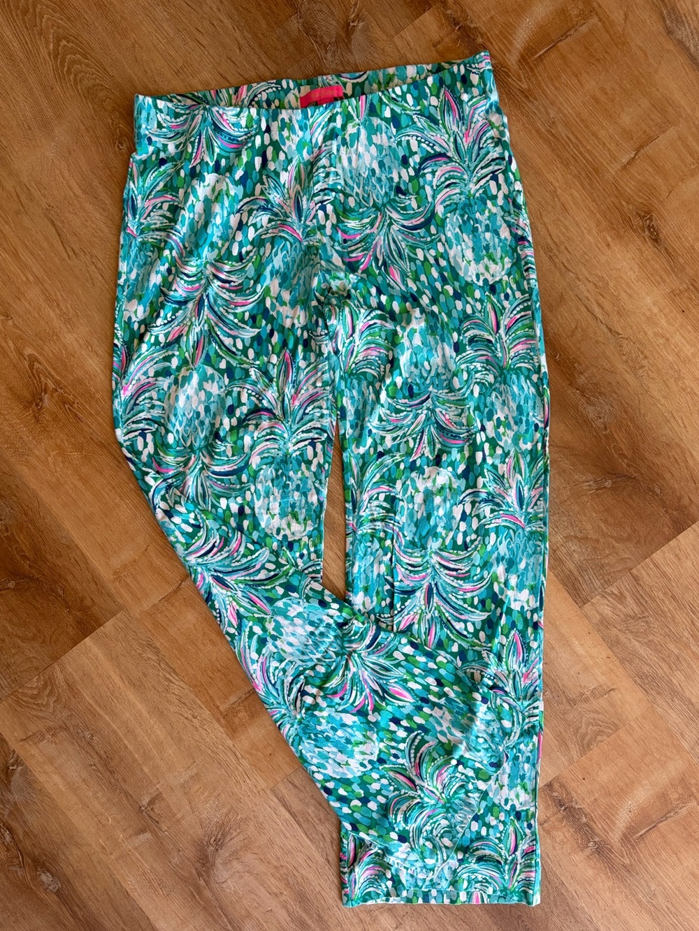 Lilly Pulitzer Printed Pants Green Blue Size Large